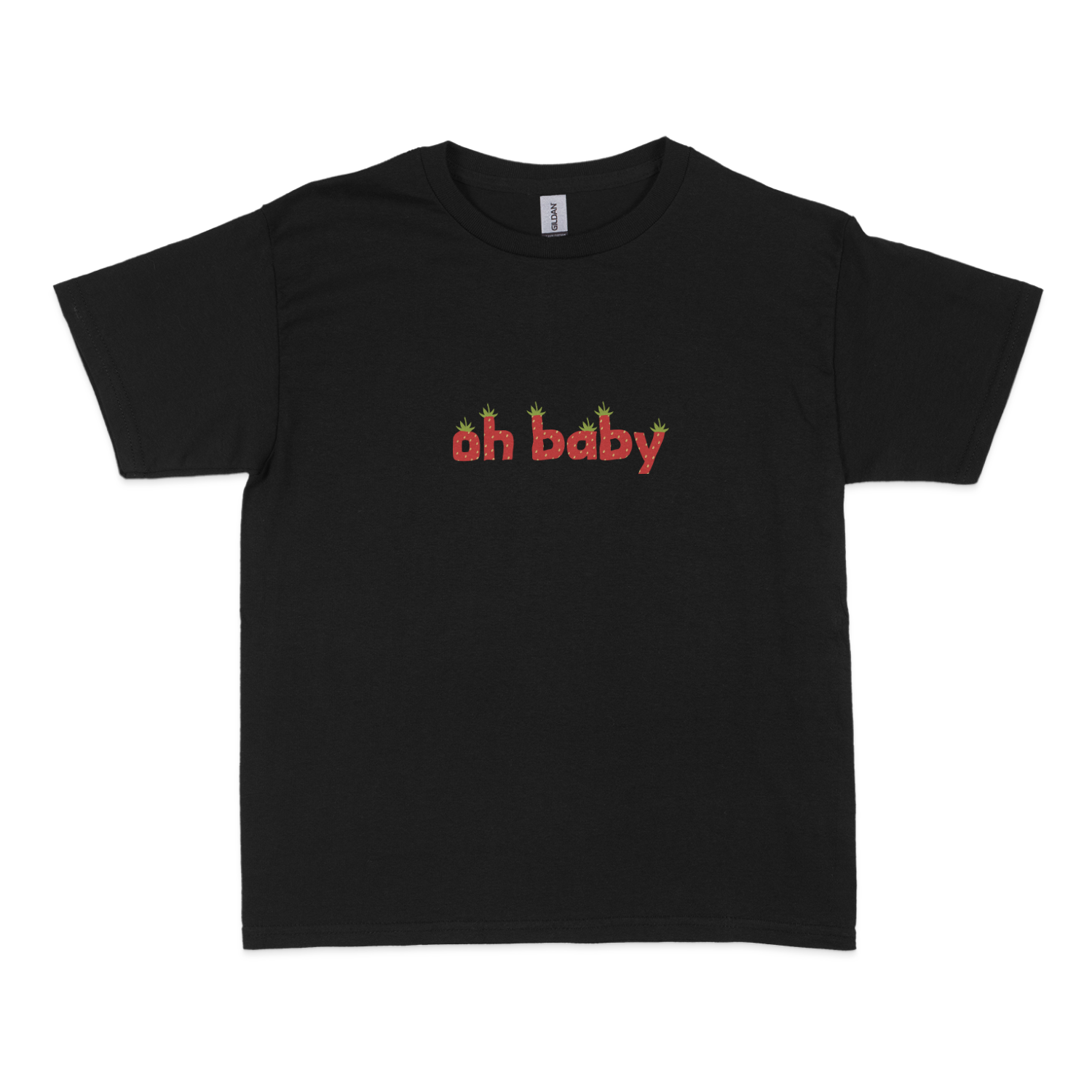 CUSTOM Strawberry Letters Baby Tee