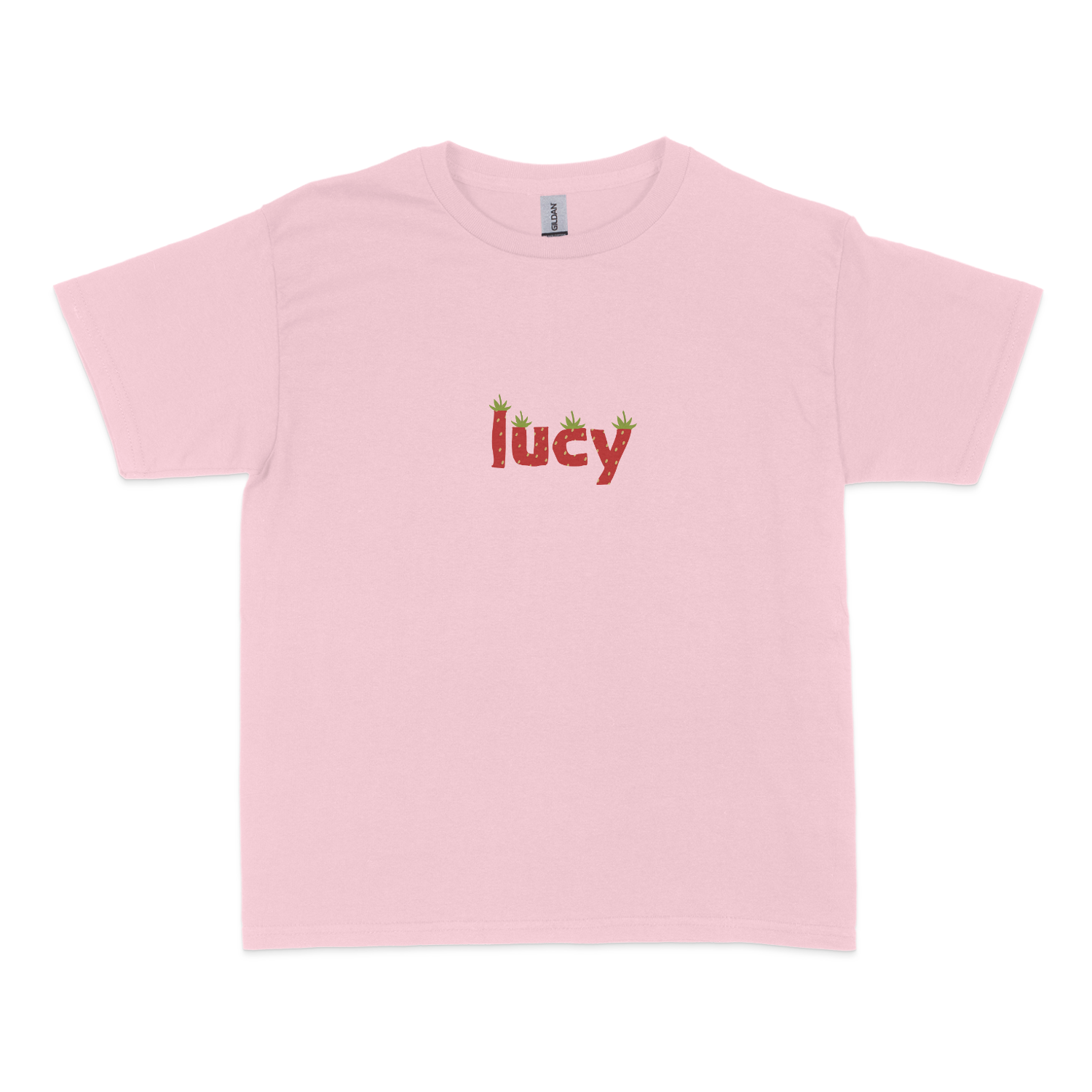 CUSTOM Strawberry Letters Baby Tee