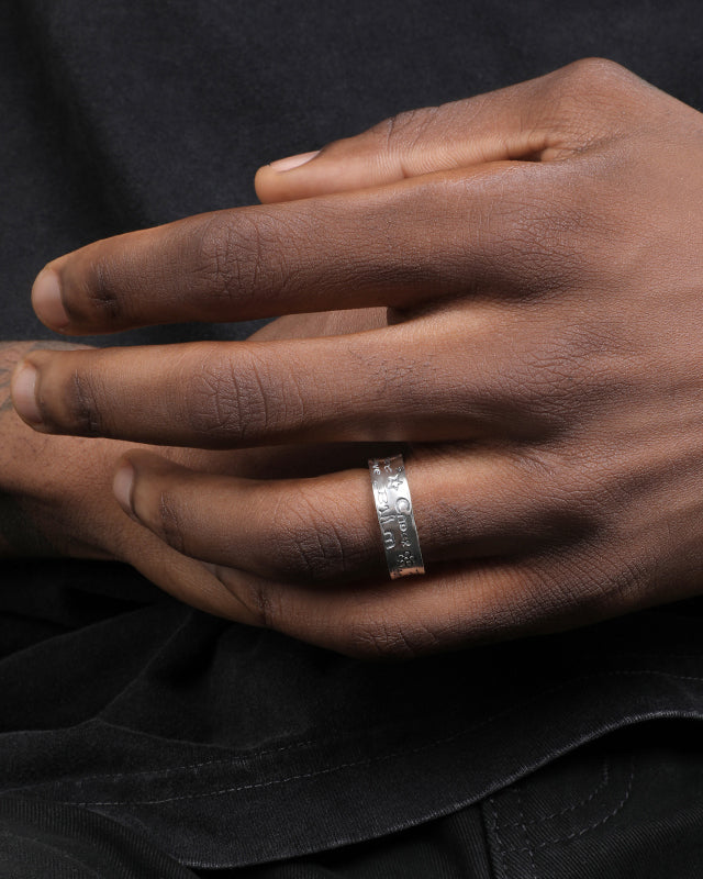 Freedom Love Sterling Silver Hip-Hop Ring