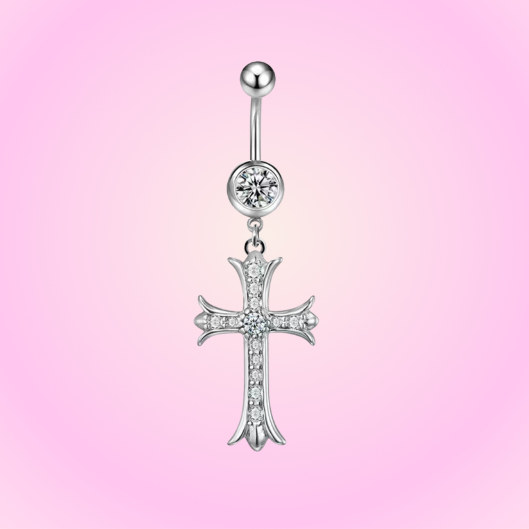 Belly Piercing Icon Cross