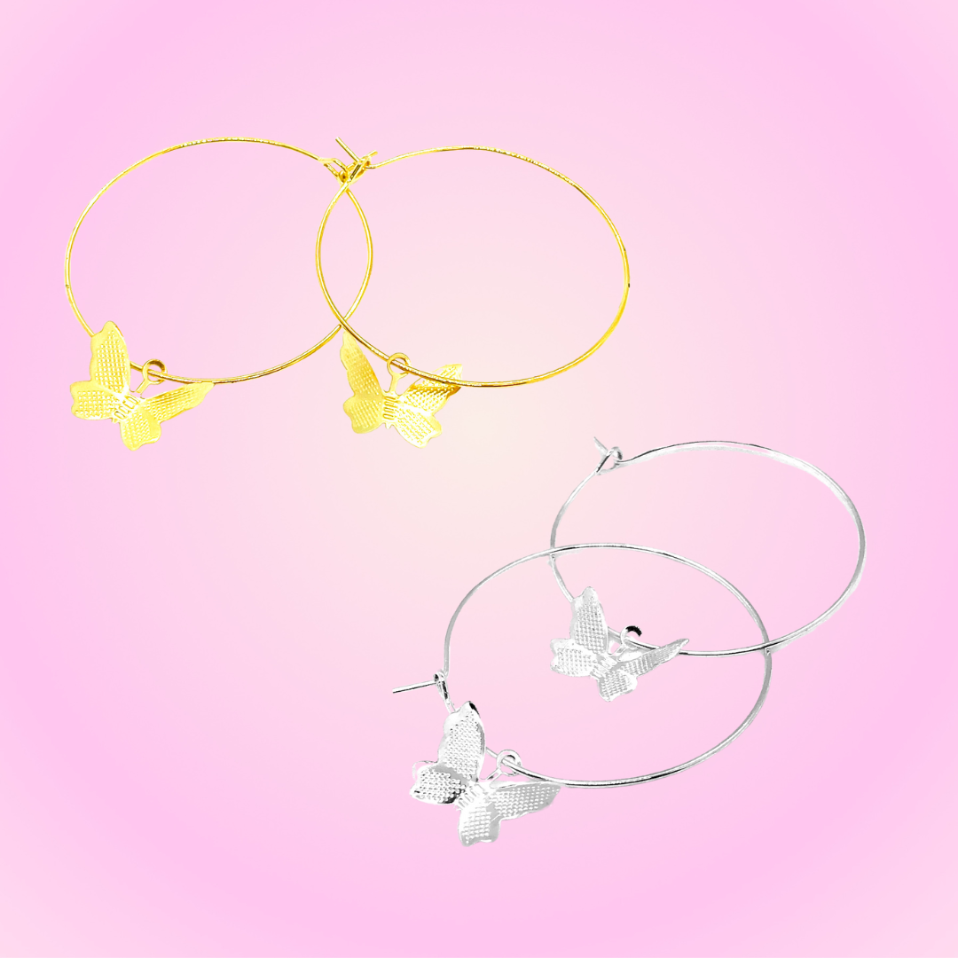 Butterfly Loop Earrings