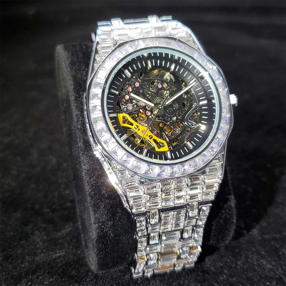 Baguette Diamonds Automatic Royal Skeleton watch