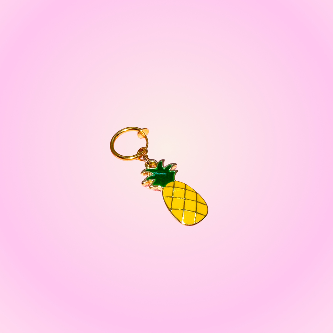 Fake Belly Piercing Pineapple