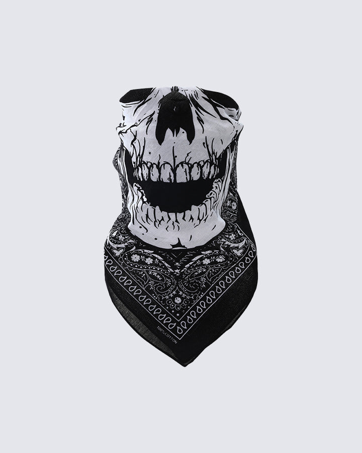 Skull Print Face Mask