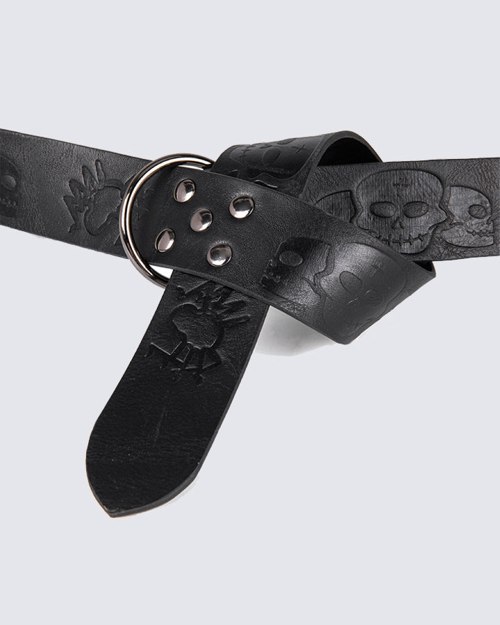 Halloween Skull Embossed Belt