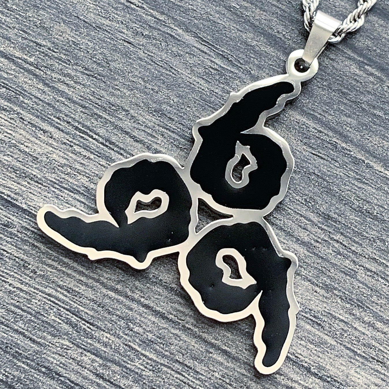 Black '9 Club' Necklace