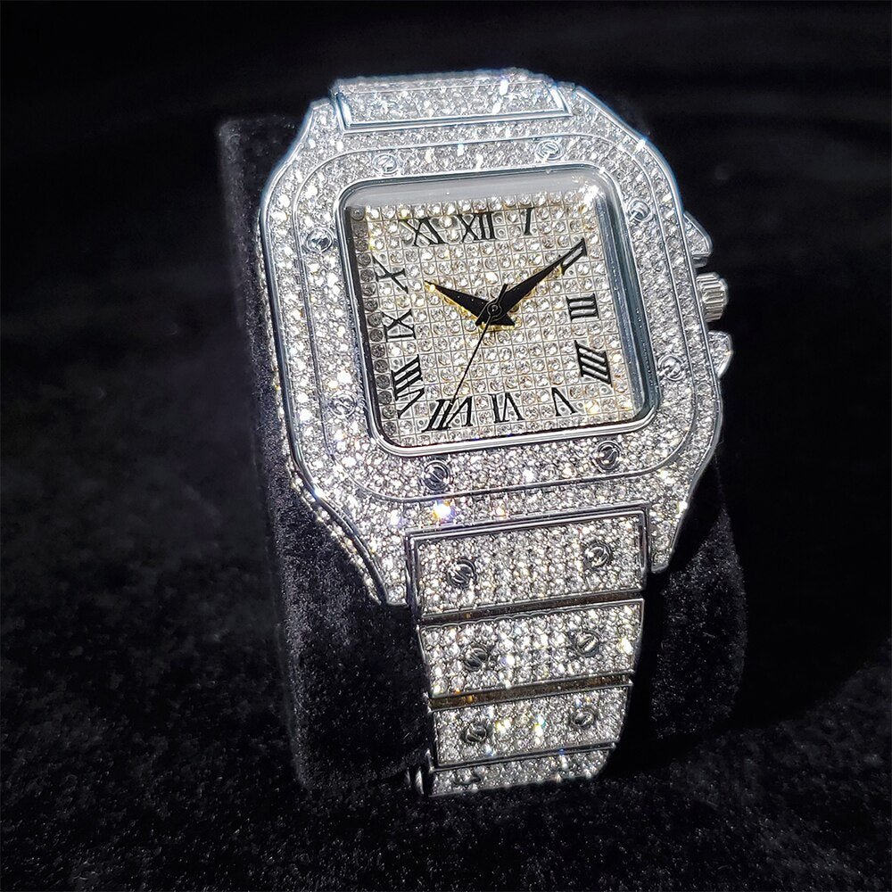 Fully Iced Out King Square Watch