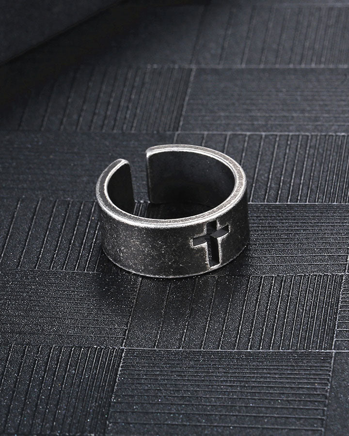 Vintage Cross Open Ring