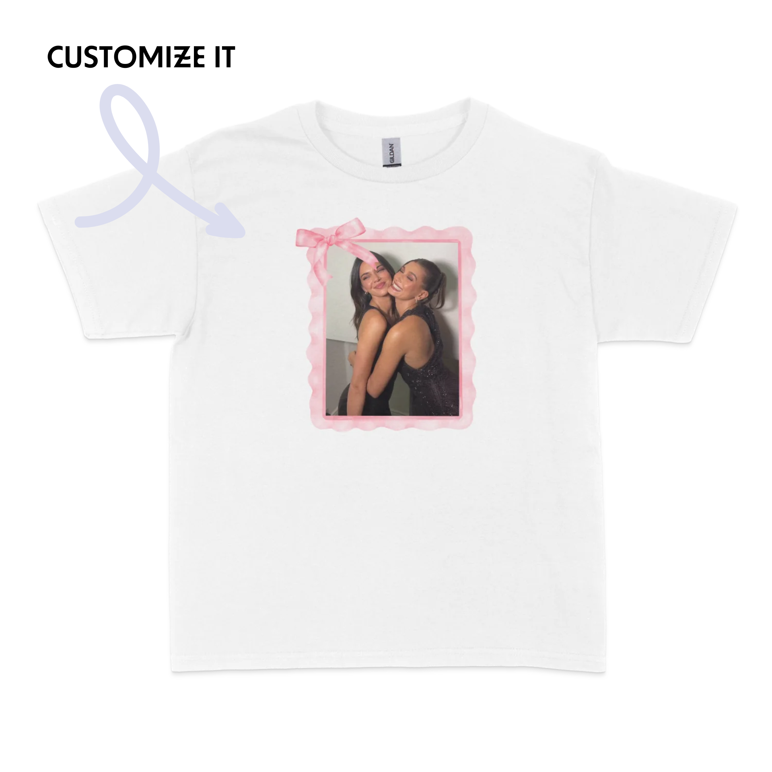 Custom BFF Photo Coquette Baby Tee