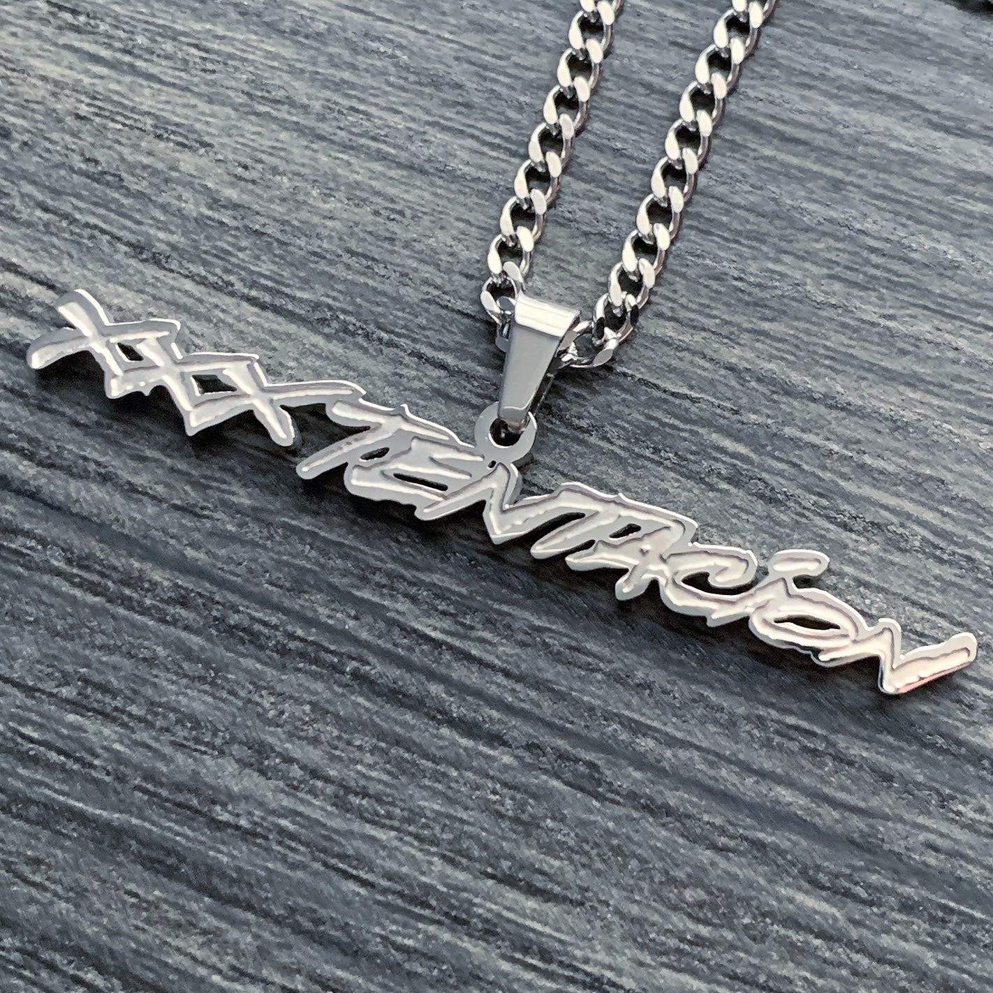 Etched 'XXXTENTACION' Necklace