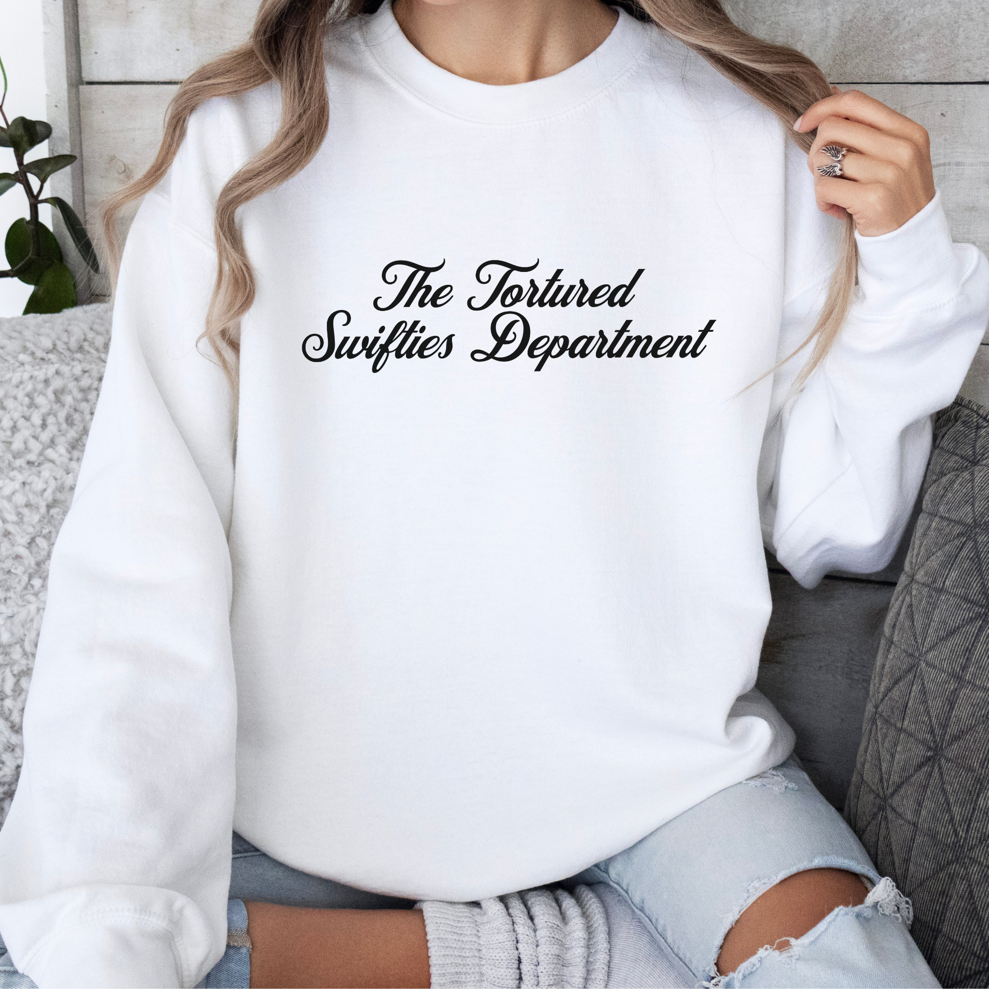 The Tortured Swifties Department Crewneck Sweatshirt