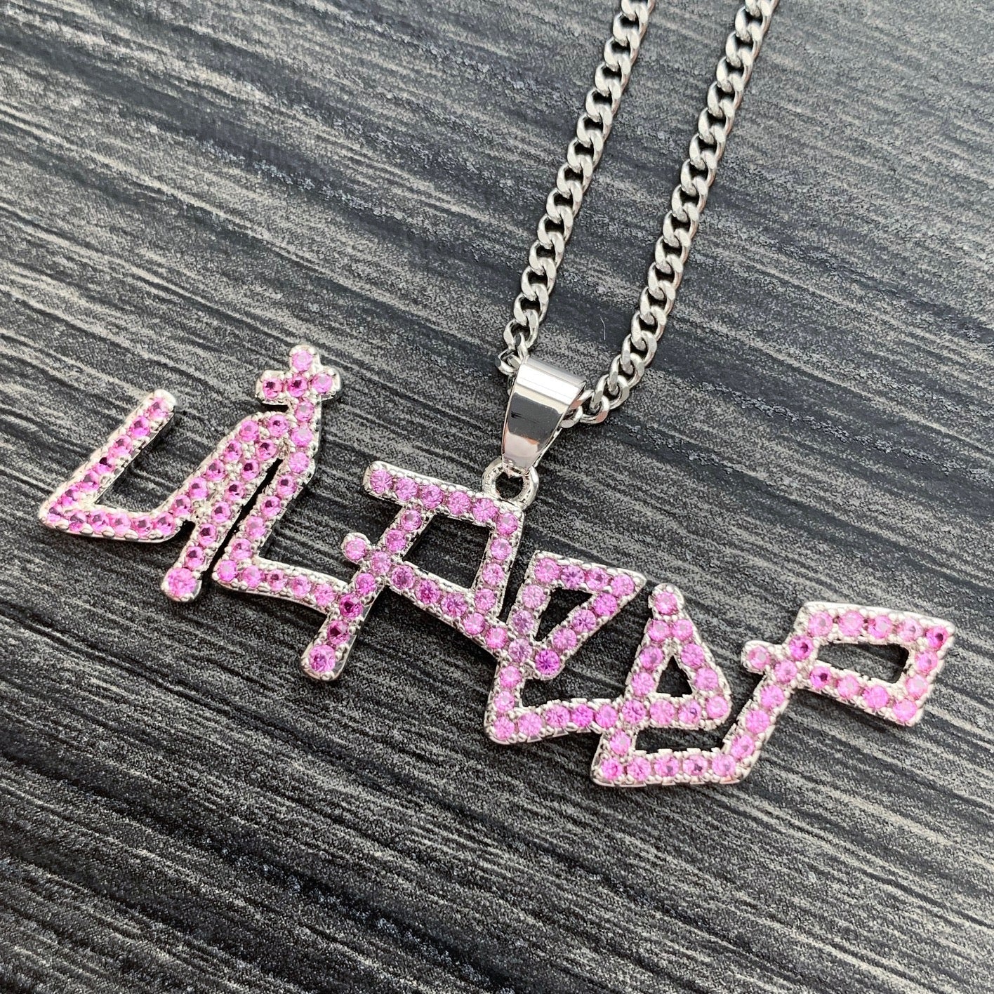 Iced Pink 'Lil Peep' Necklace