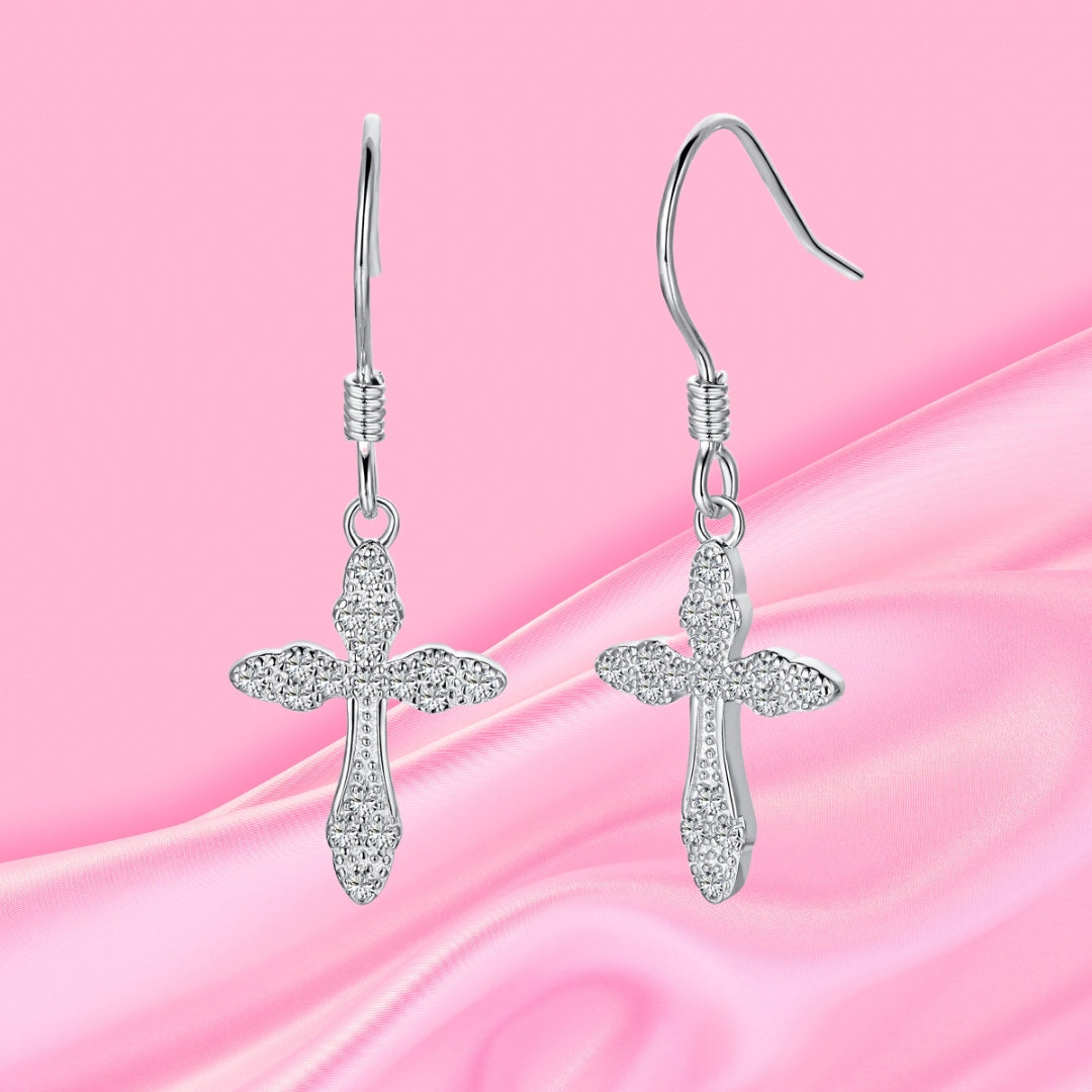 Privé Faithful Cross Earrings