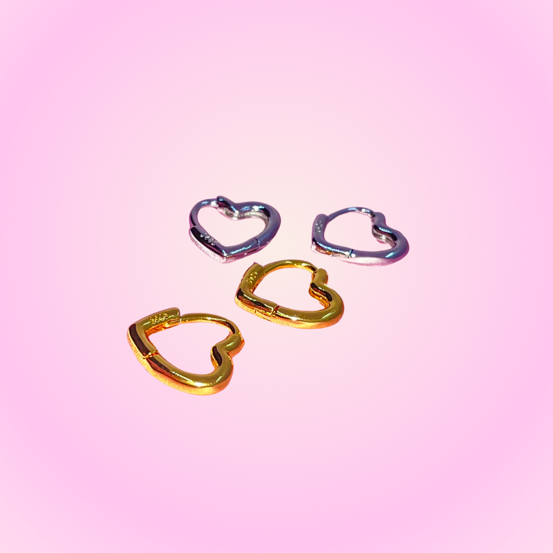 925 Heart Earrings