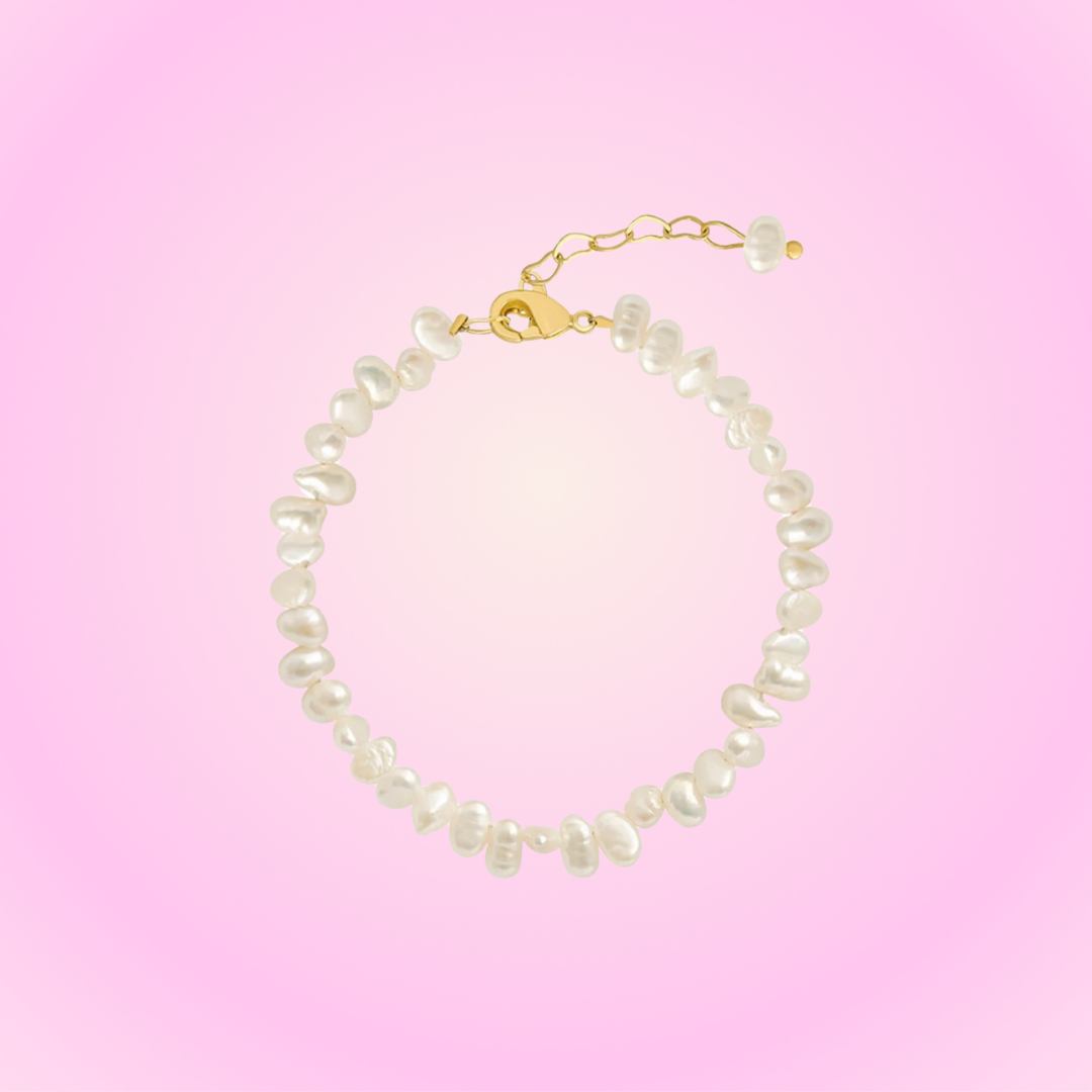 Shelly Pearl Bracelet Gold