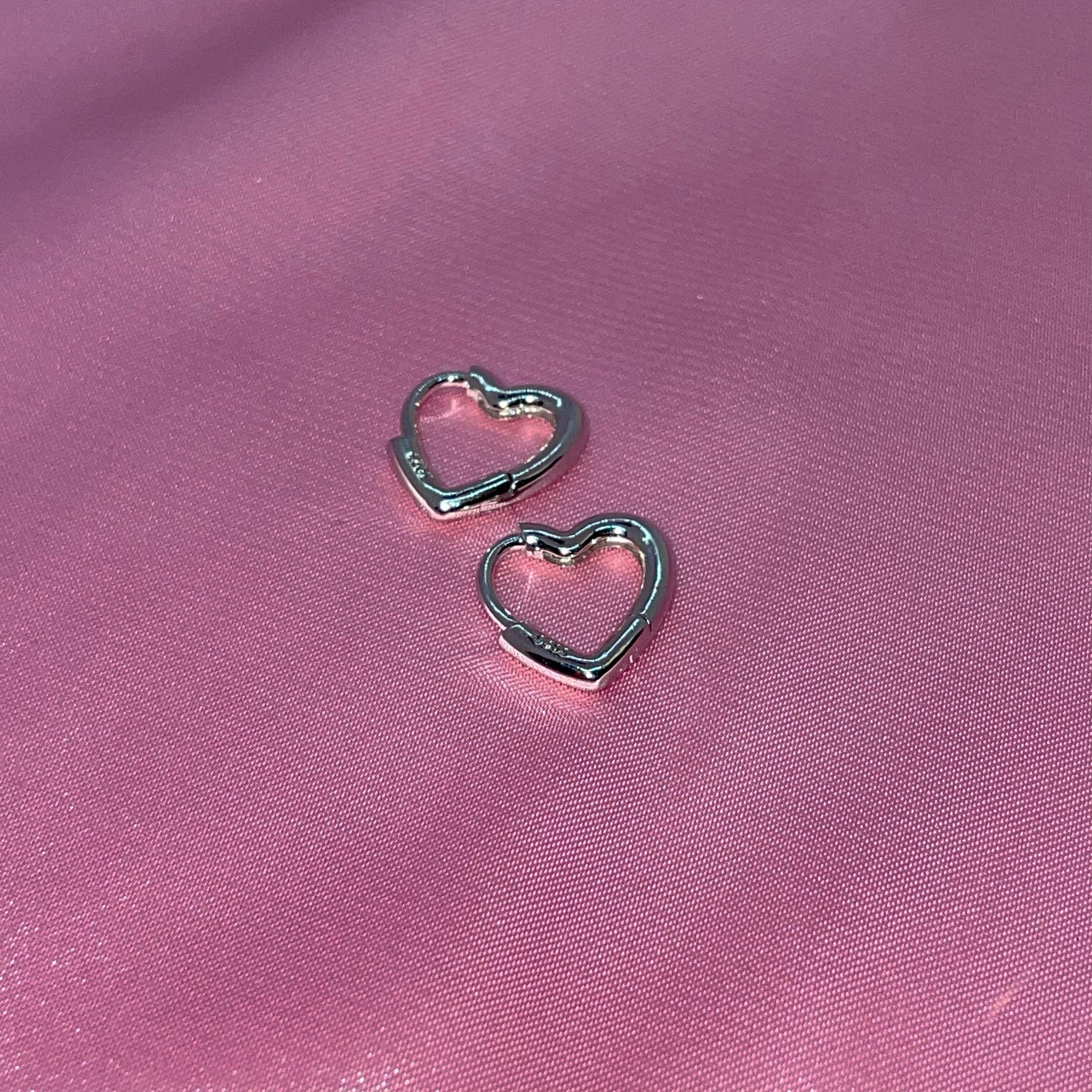 925 Heart Earrings