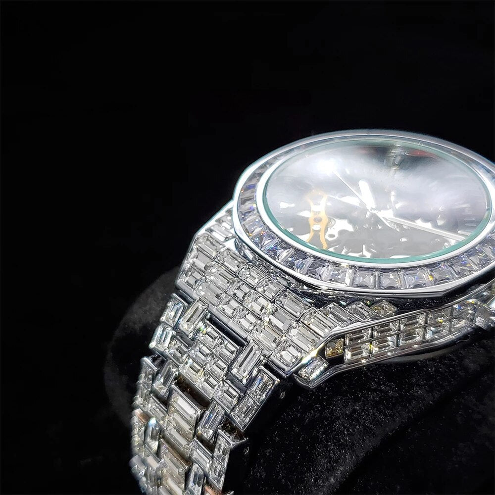 Baguette Diamonds Automatic Royal Skeleton watch