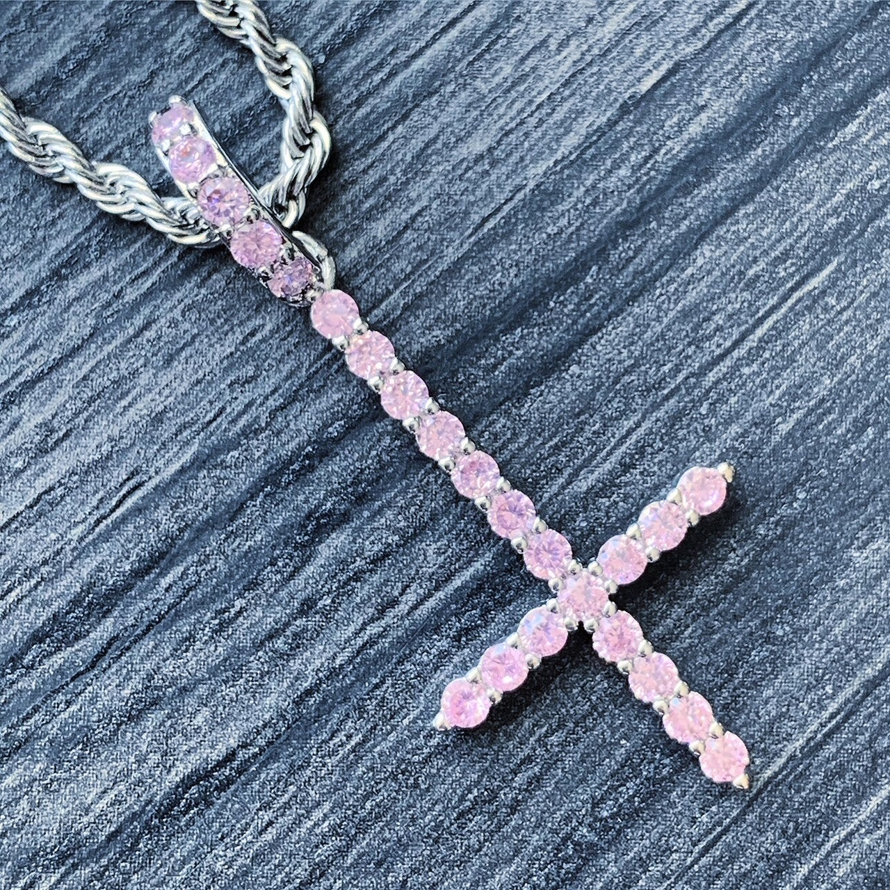 Pink 'Cross' Necklace