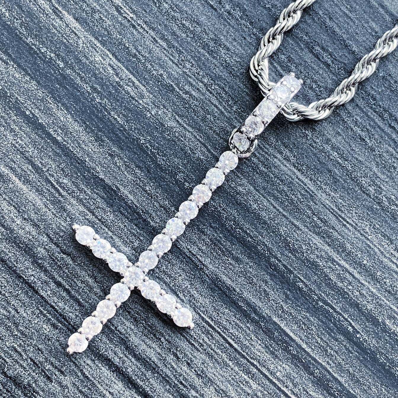 White 'Cross' Necklace