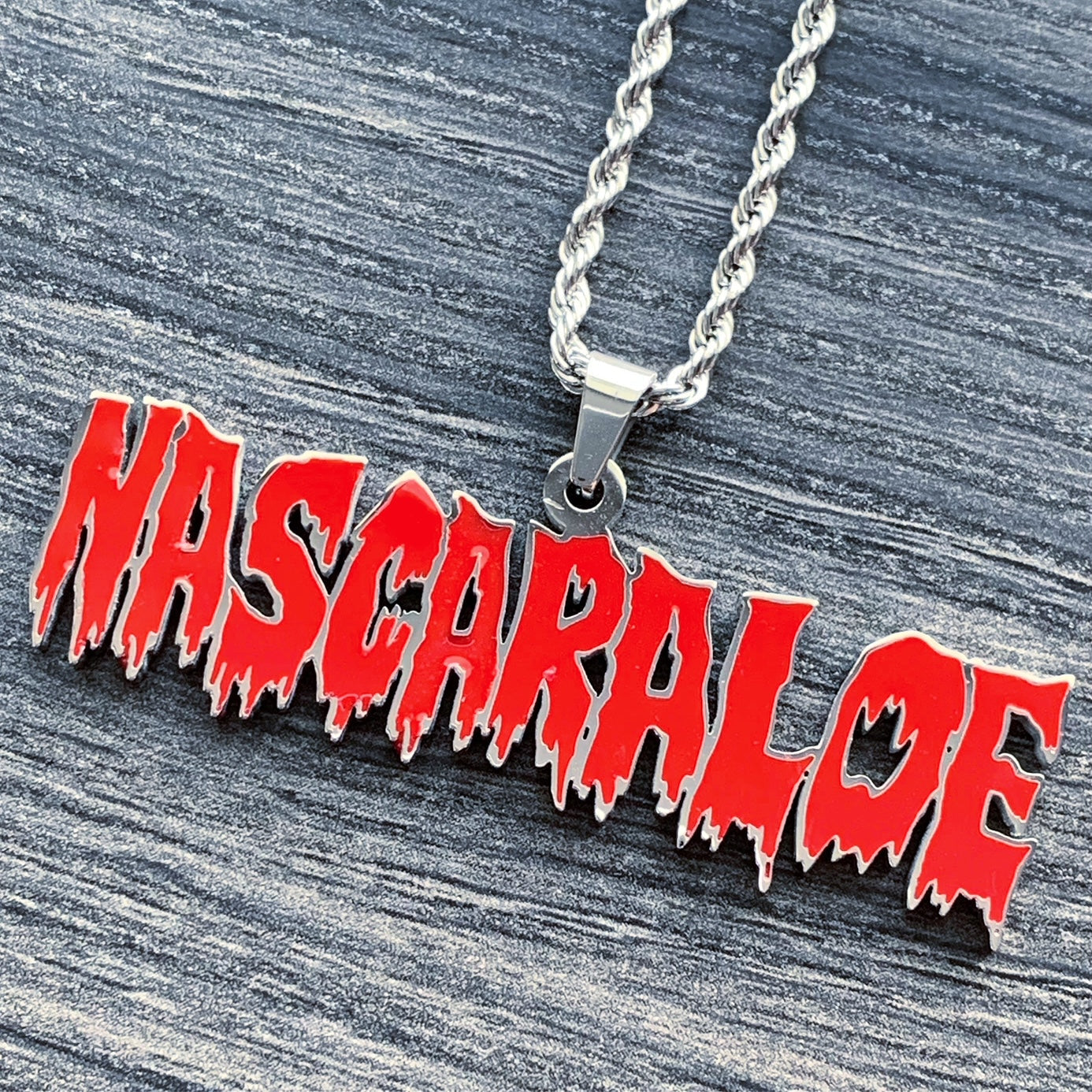 Red 'Nascar Aloe' Necklace