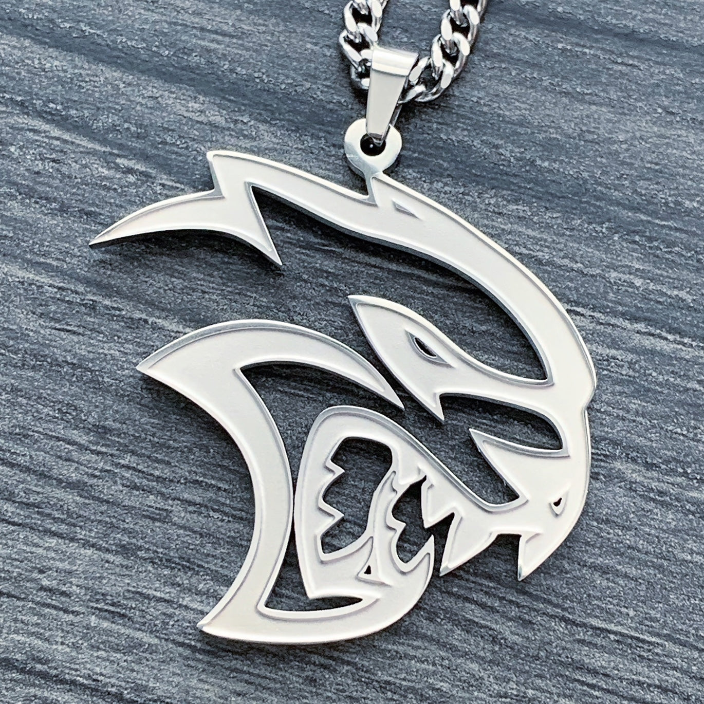 Etched 'Hellcat' Necklace