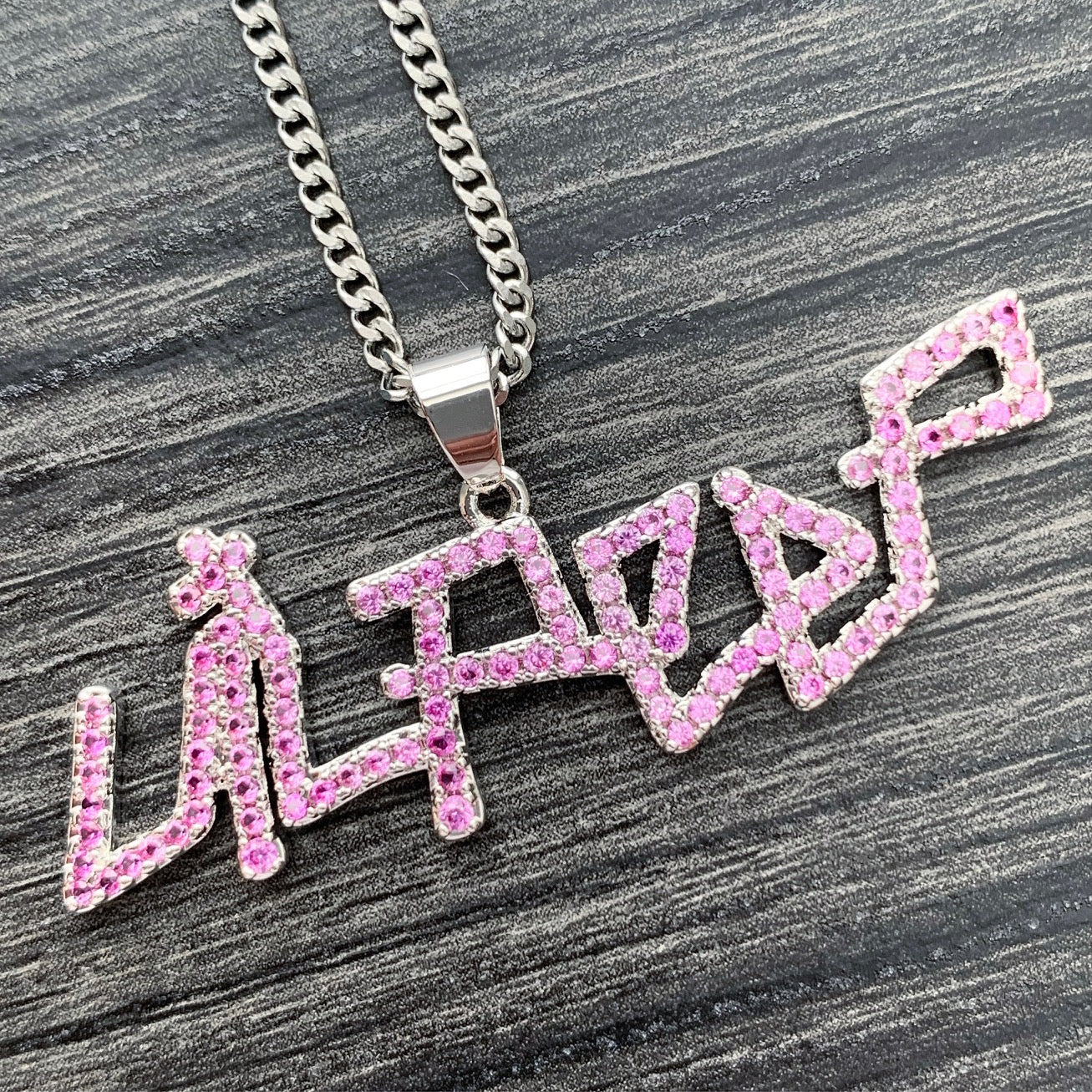 Iced Pink 'Lil Peep' Necklace