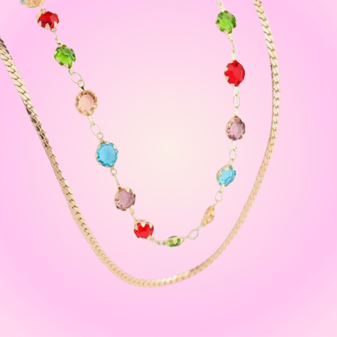 Golden Harmony Duo Necklace