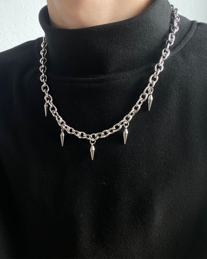 Metal Spike Chain Necklace