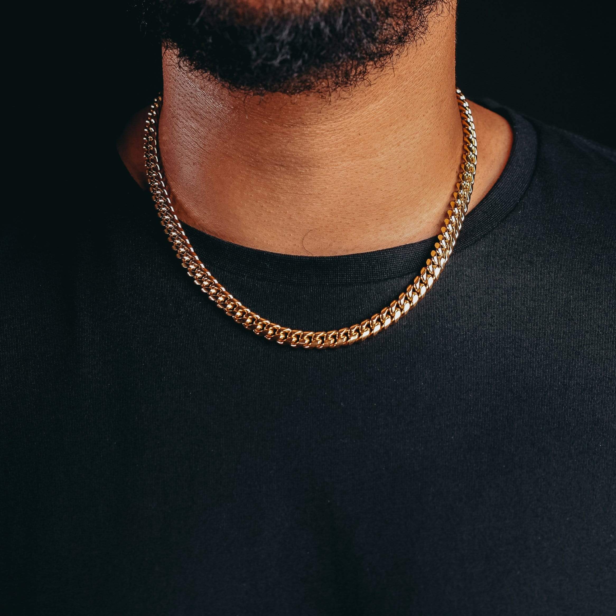 8mm Gold Plated Miami Cuban Chain