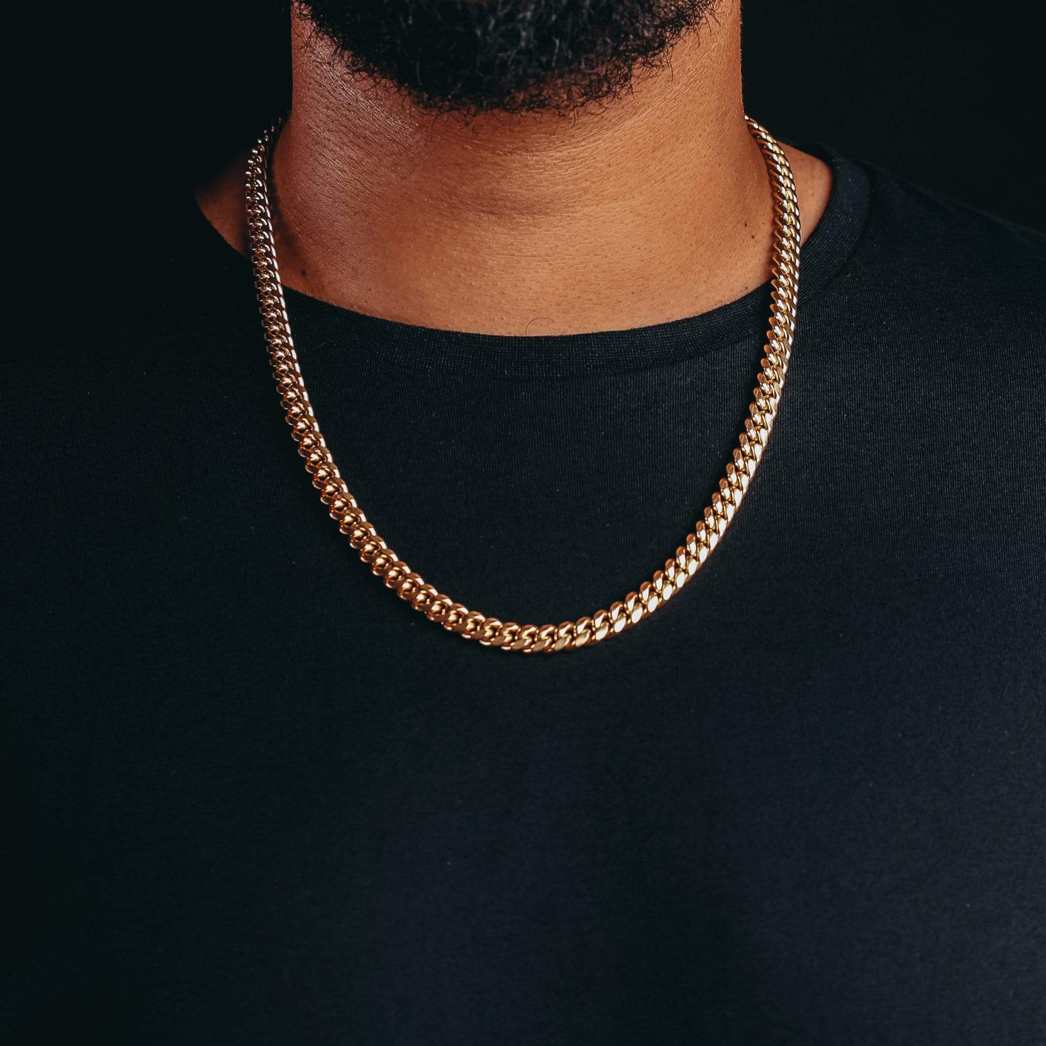 8mm Gold Plated Miami Cuban Chain