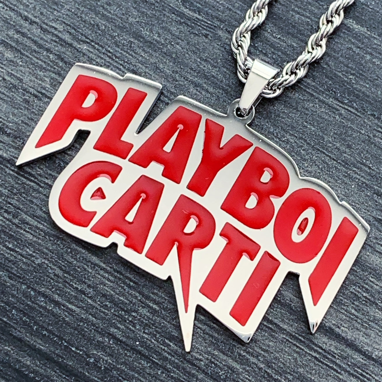 Red 'Playboi Carti' Necklace