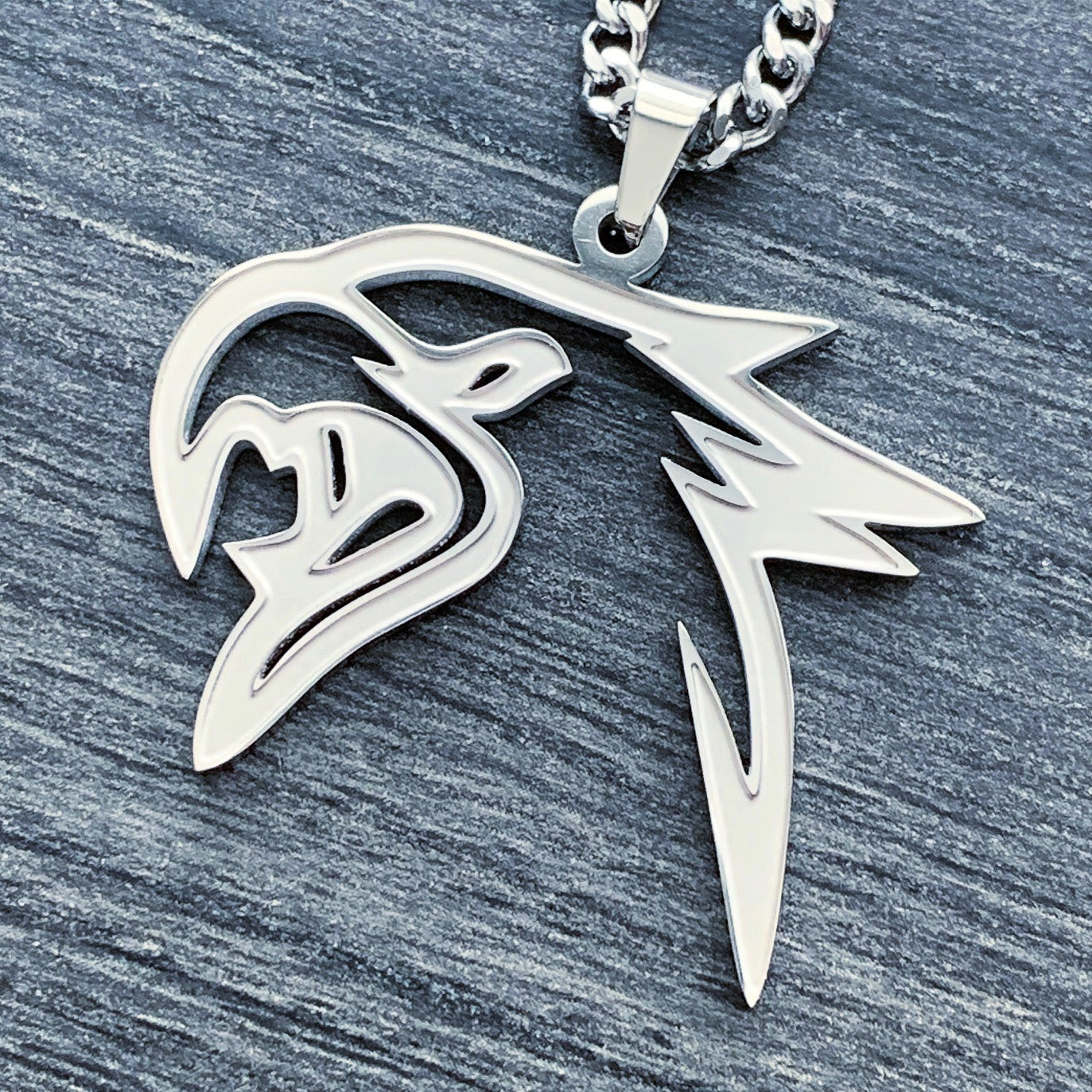 Etched 'Trackhawk' Necklace