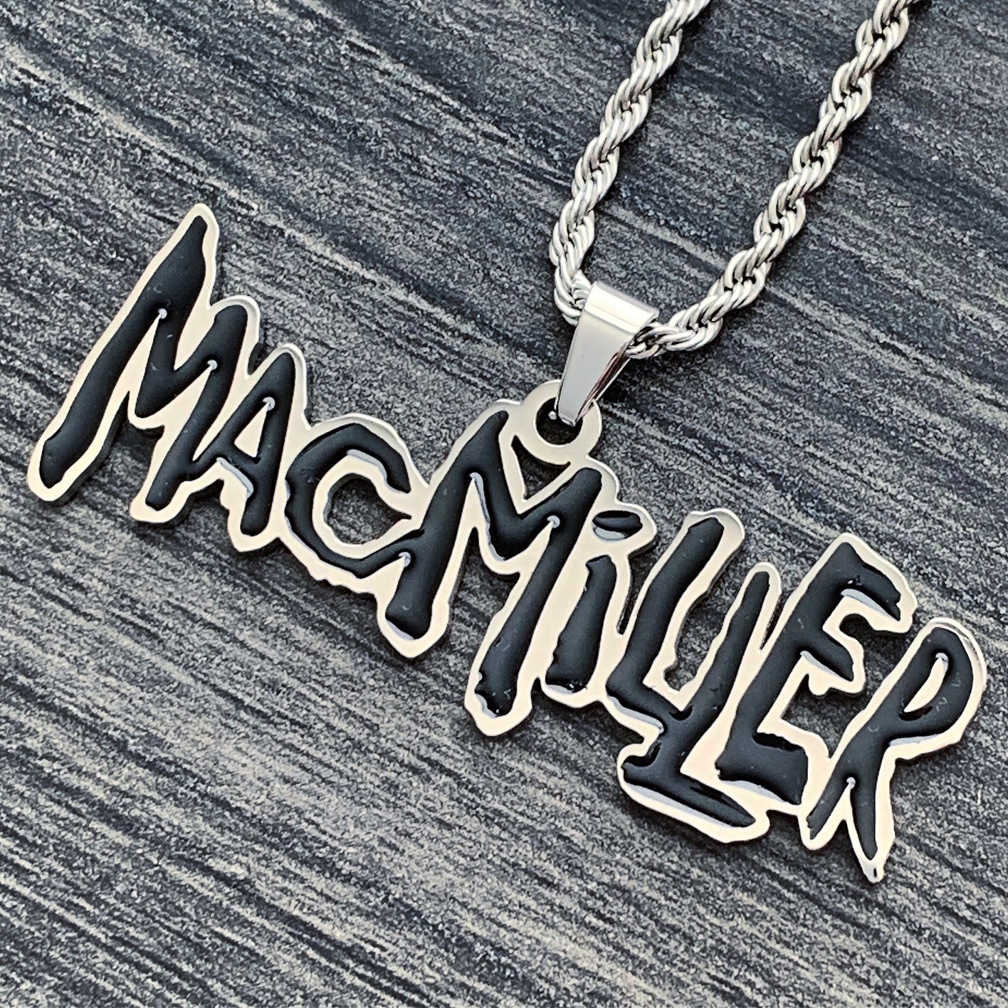 Black 'Mac Miller' Necklace