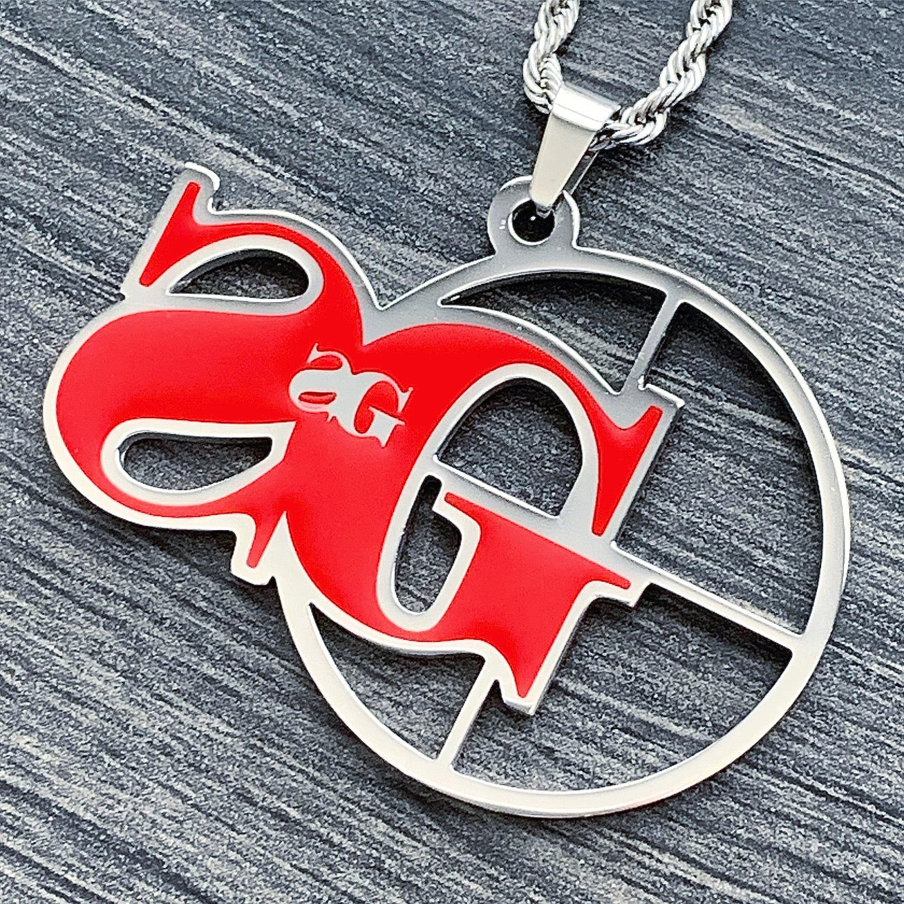 Red 'SG' Necklace