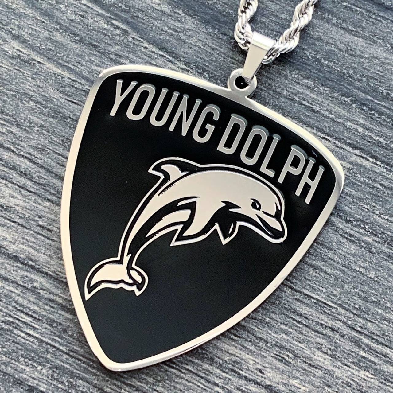 Black 'Young Dolph' Necklace