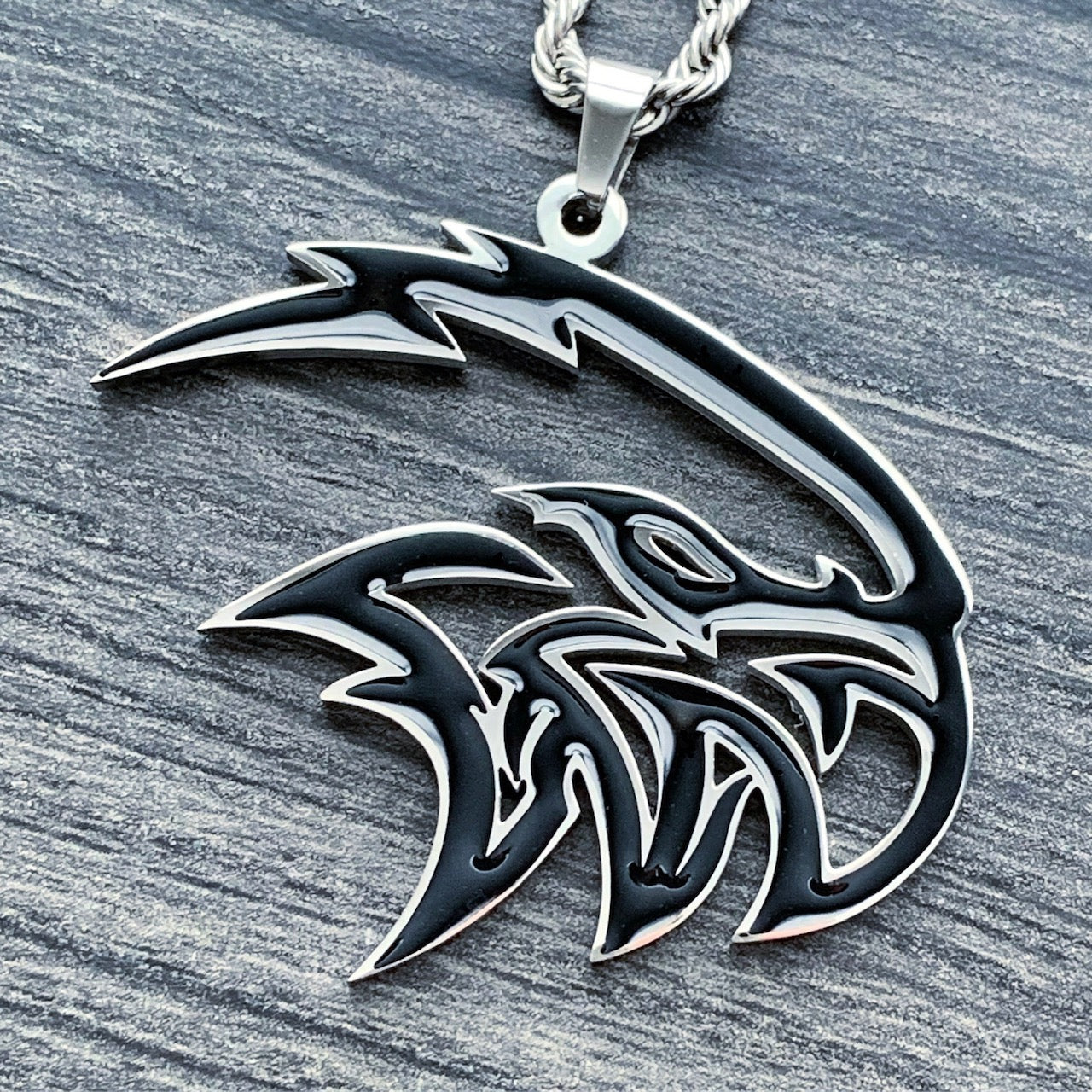 Black 'Trackhawk' Necklace