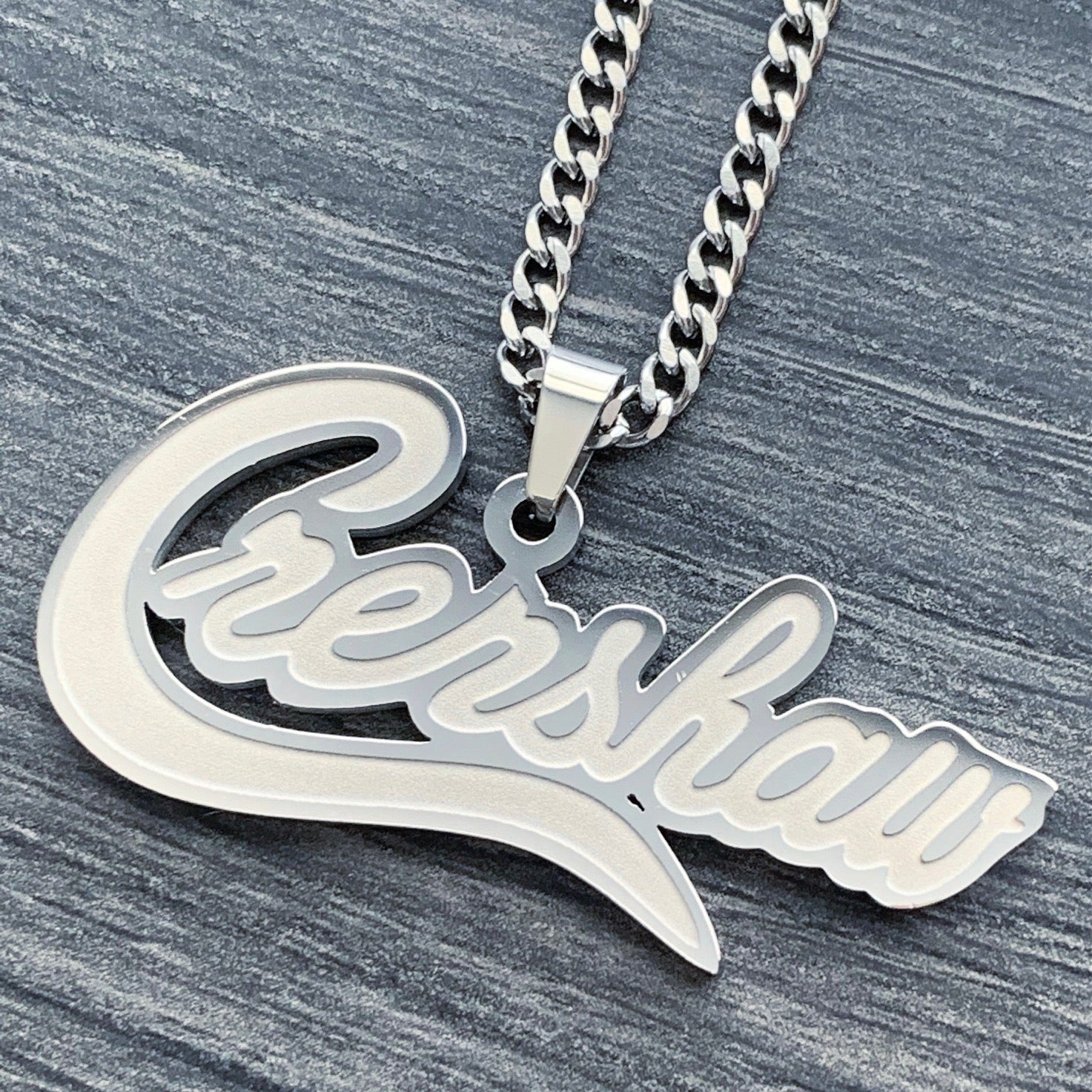 Etched 'Crenshaw' Necklace