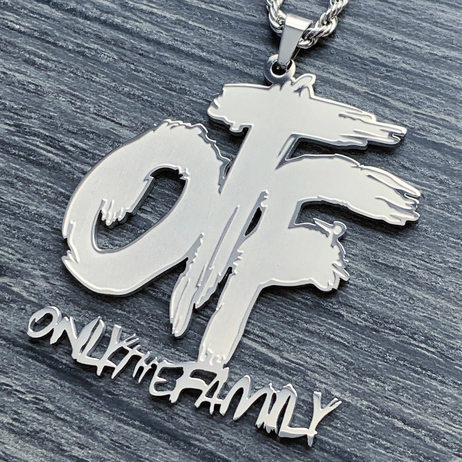 Etched 'OTF' Necklace