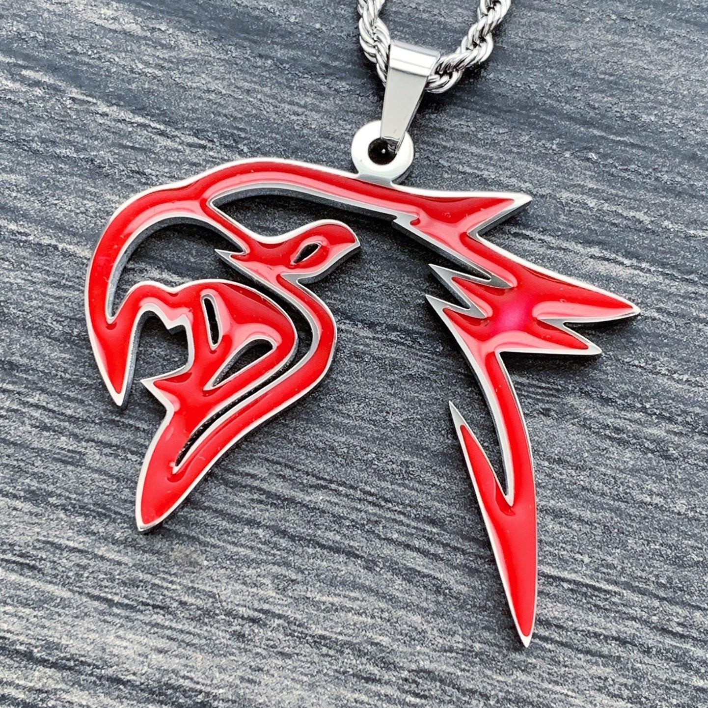 Red 'Trackhawk' Necklace