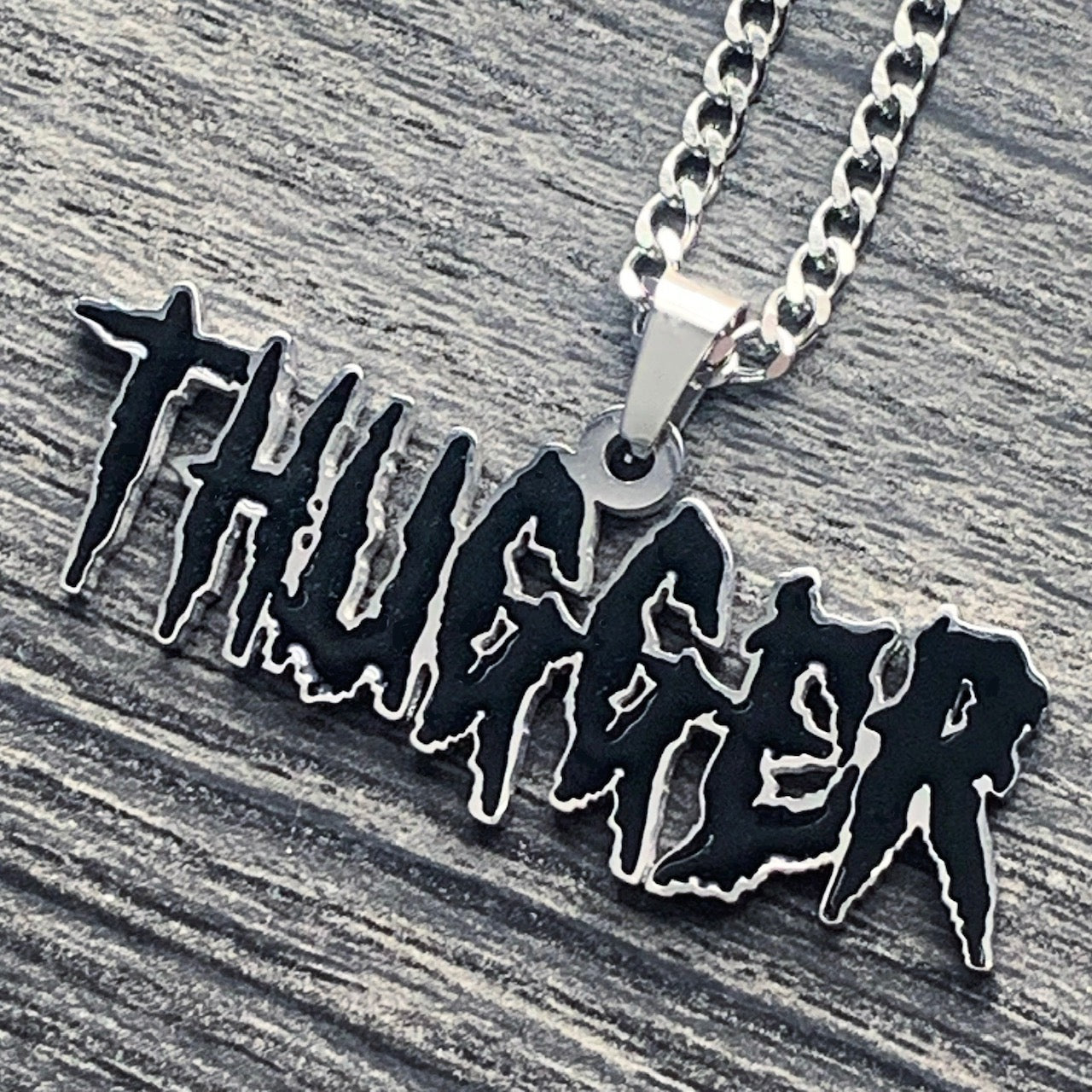 Black 'THUGGER' Necklace