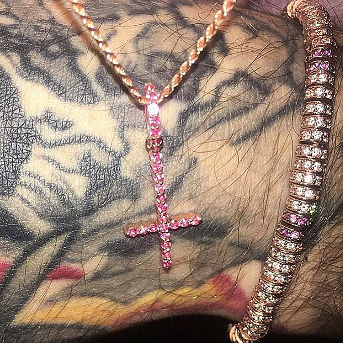 Rose 'Cross' Necklace