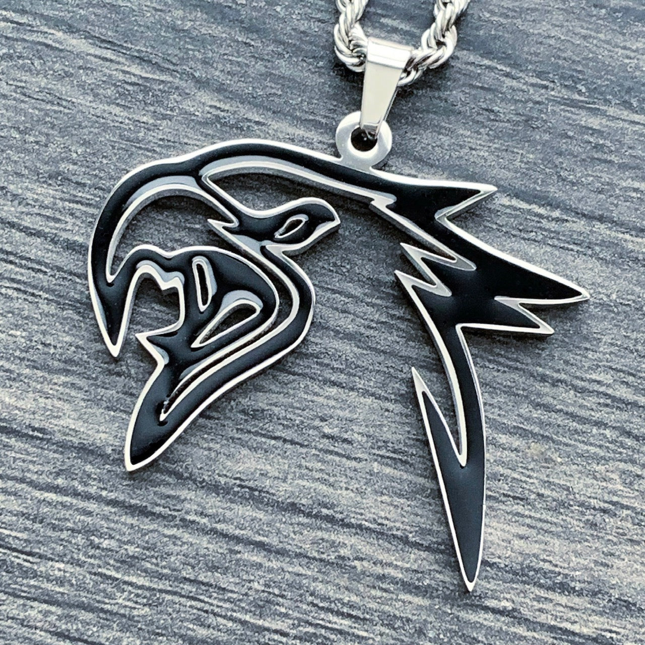 Black 'Trackhawk' Necklace