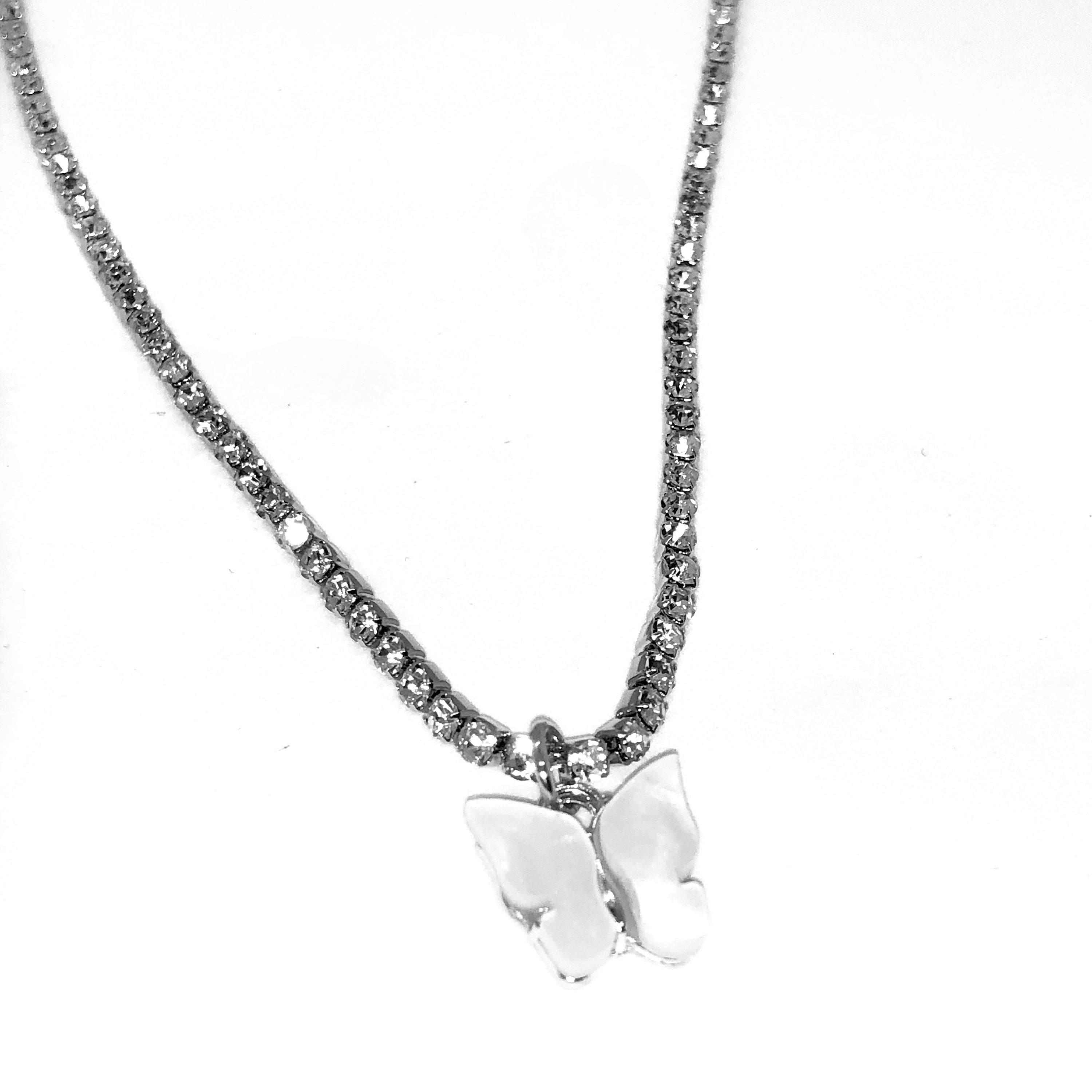 Iced Butterfly Necklace