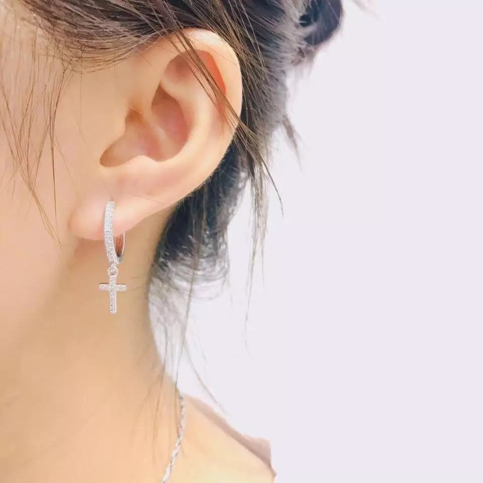 Simple Cross Earrings