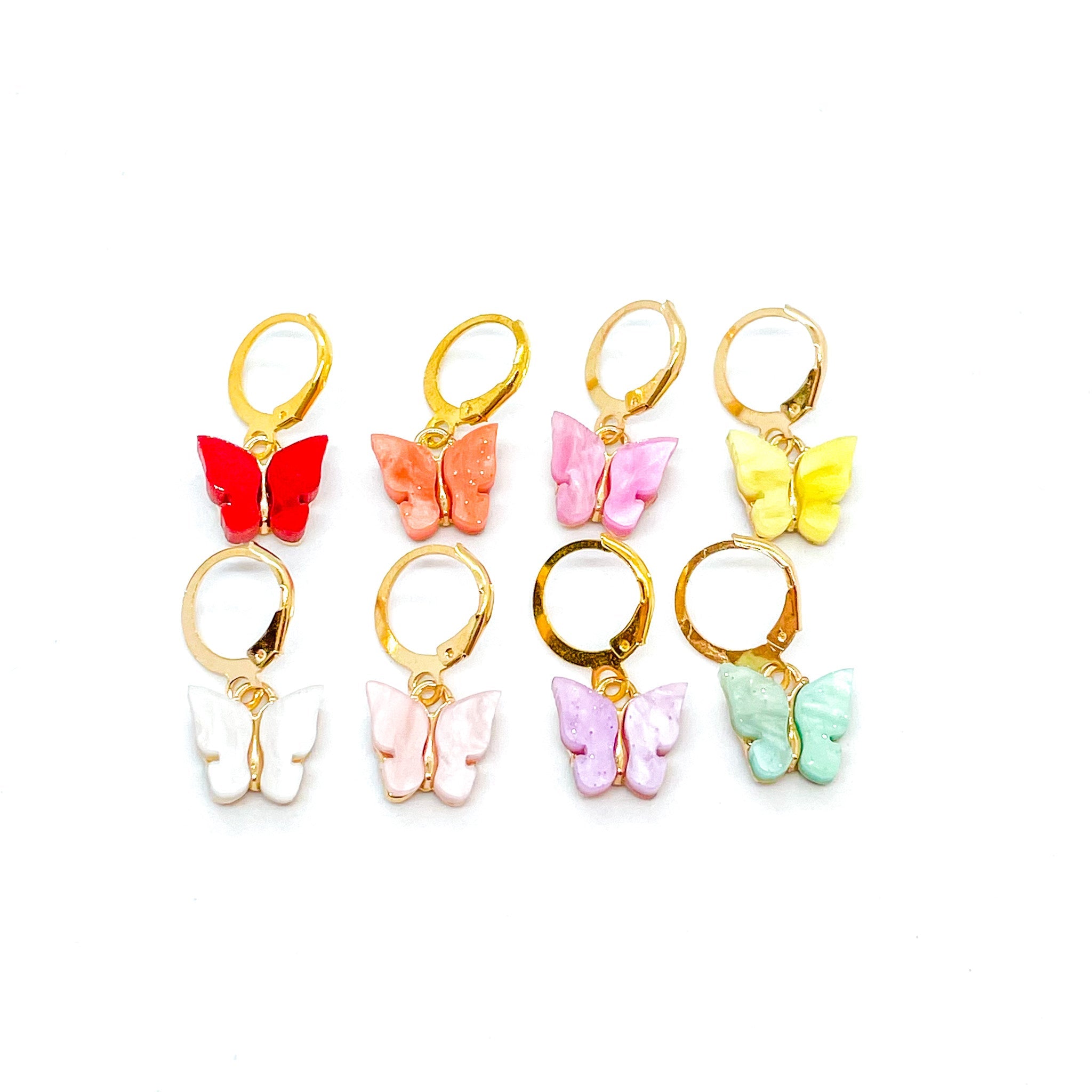 Jelly Butterfly Earrings Gold