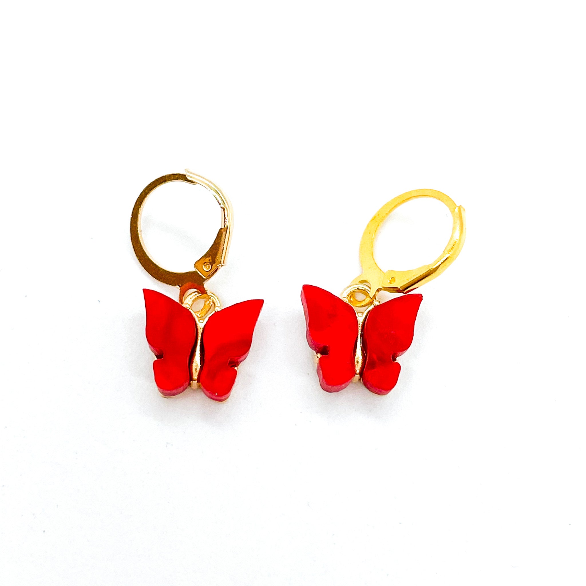 Jelly Butterfly Earrings Gold