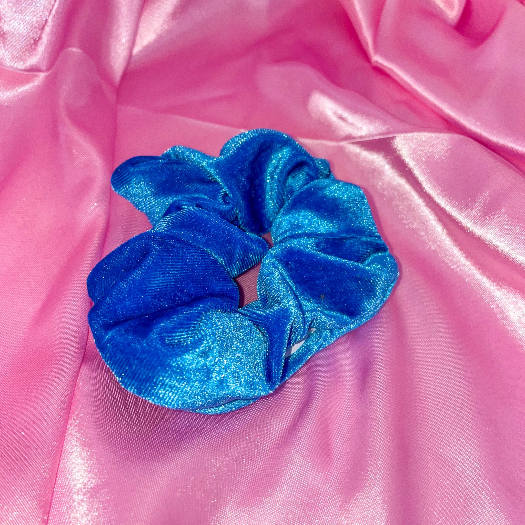 Glittery Zip Scrunchies