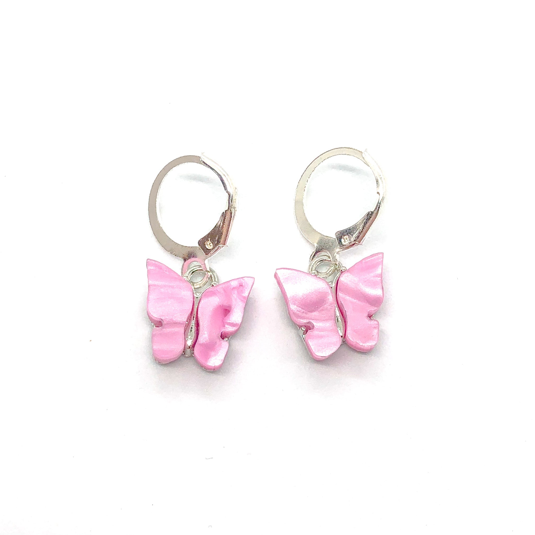 Jelly Butterfly Earrings Silver