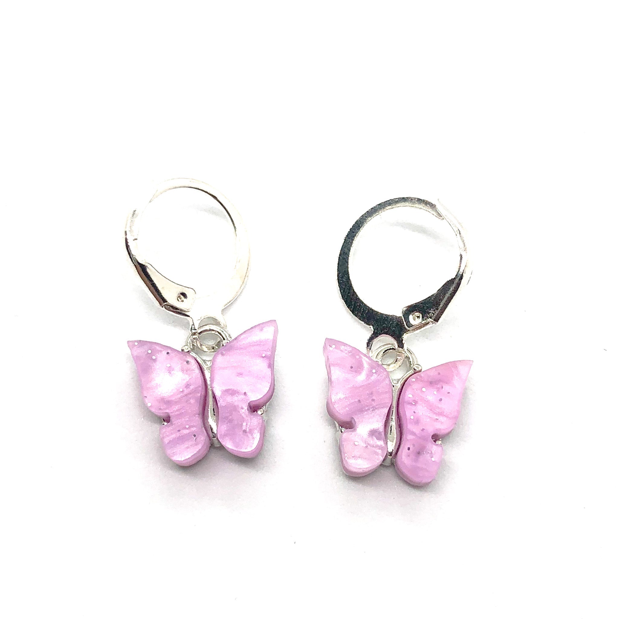 Jelly Butterfly Earrings Silver