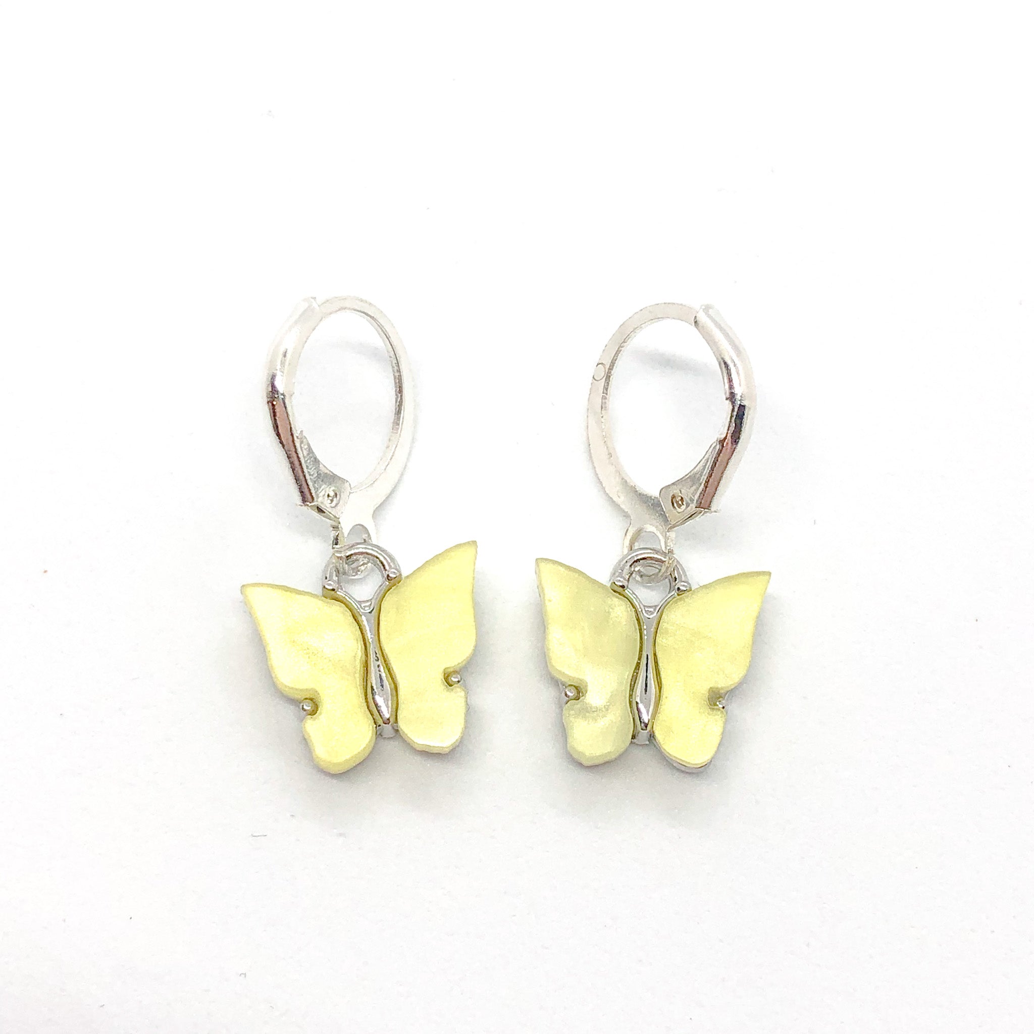 Jelly Butterfly Earrings Silver